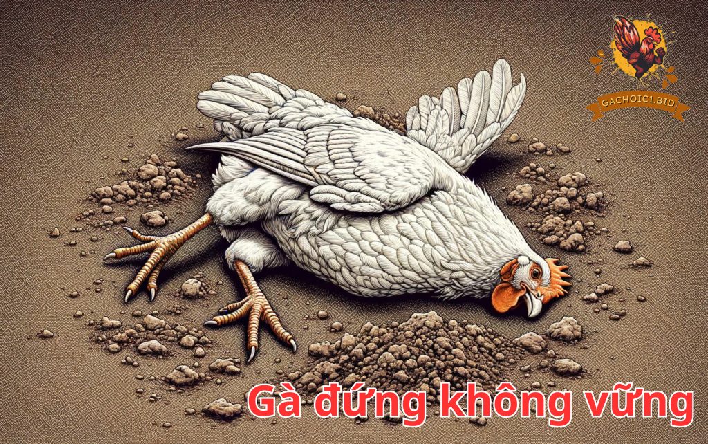 Gà đứng không vững 