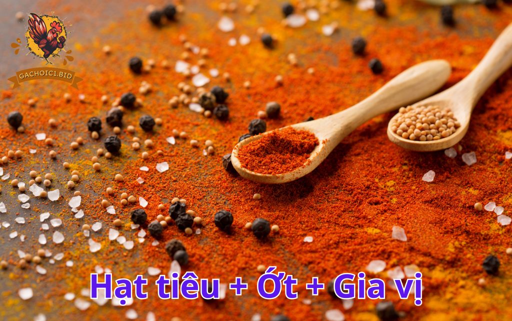 Hạt tiêu + Ớt + Gia vị