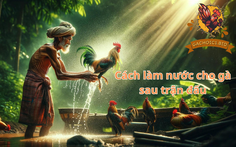 Cách làm nước cho gà 
sau trận đấu 