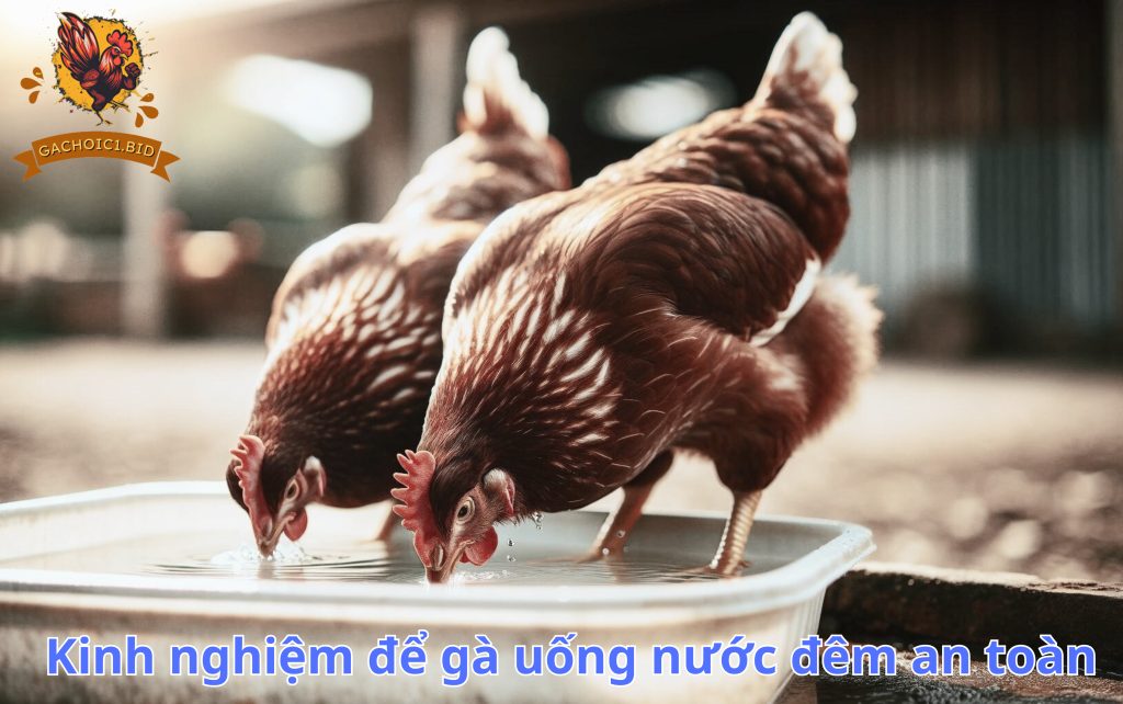 Kinh nghiệm để gà uống nước đêm an toàn 