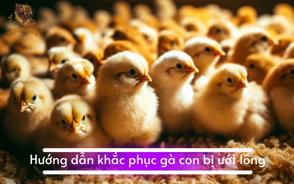 Hướng dẫn khắc phục gà con bị ướt lông