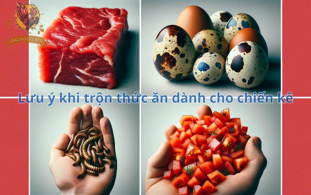 Lưu ý khi trộn thức ăn dành cho chiến kê