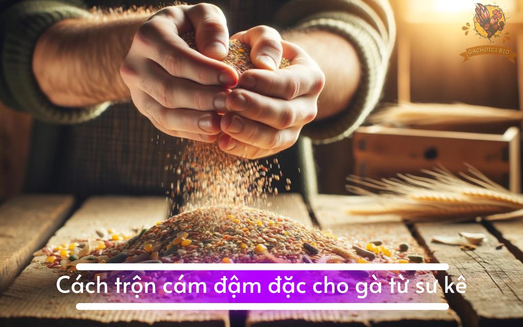 Cách trộn cám đậm đặc cho gà từ sư kê