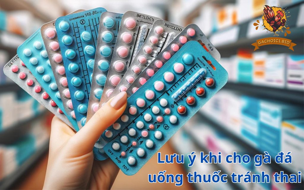 Lưu ý khi cho gà đá uống thuốc tránh thai