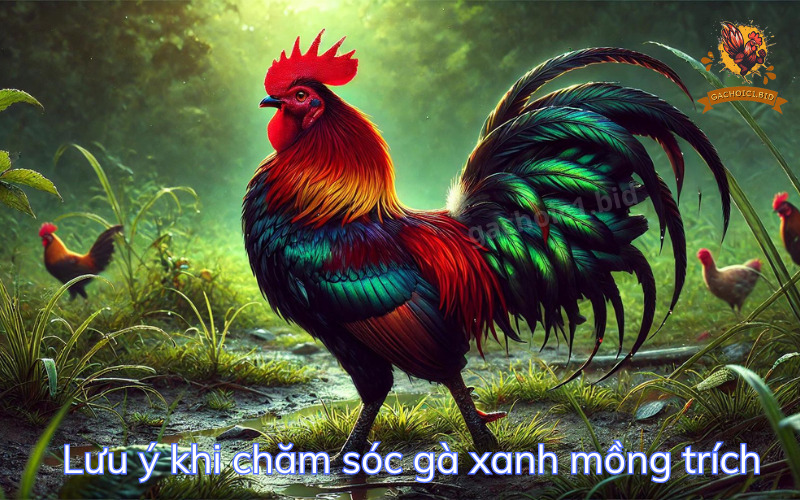 Lưu ý khi chăm sóc gà xanh mồng trích 