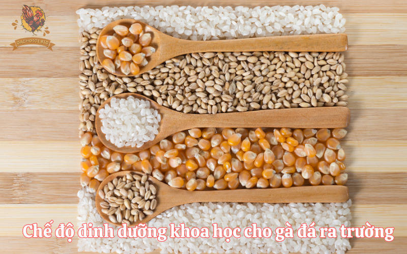 Chế độ dinh dưỡng khoa học cho gà đá ra trường